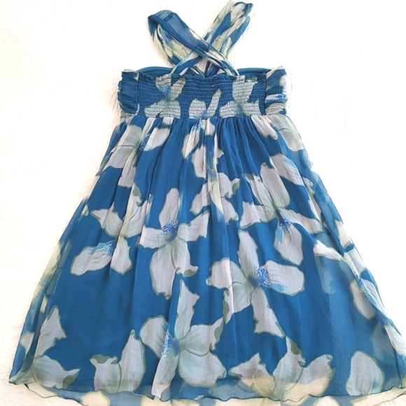 MSSP Max Studio Womens Silks Halter Bustier Empire Flair Skirt Dress/Size M - Picture 7 of 11